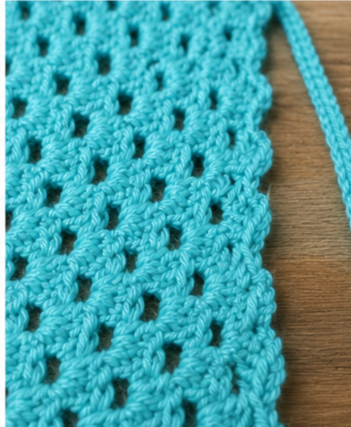 Bandana Triangular a Crochet Agua de Mar