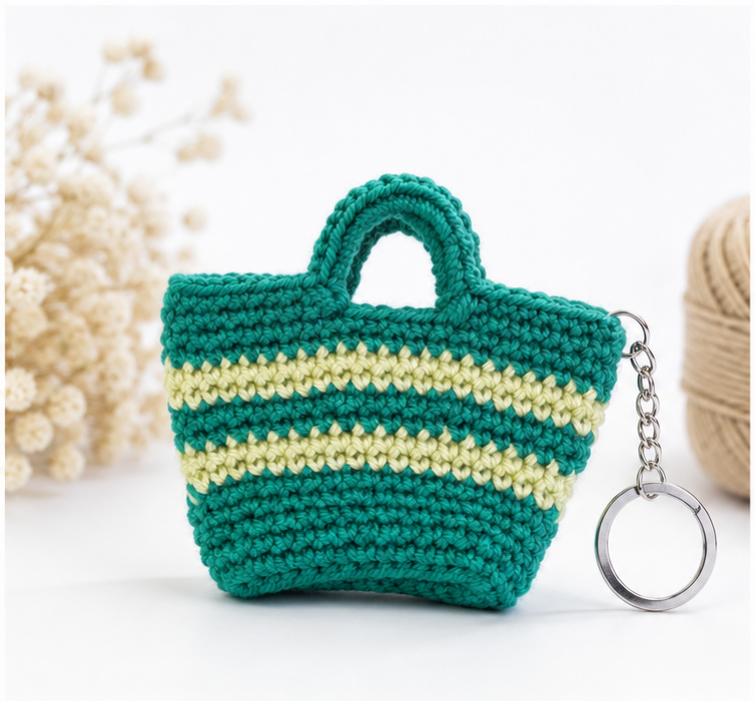 Decorative Pendant, Keychain, Basket Bag, Crocheted