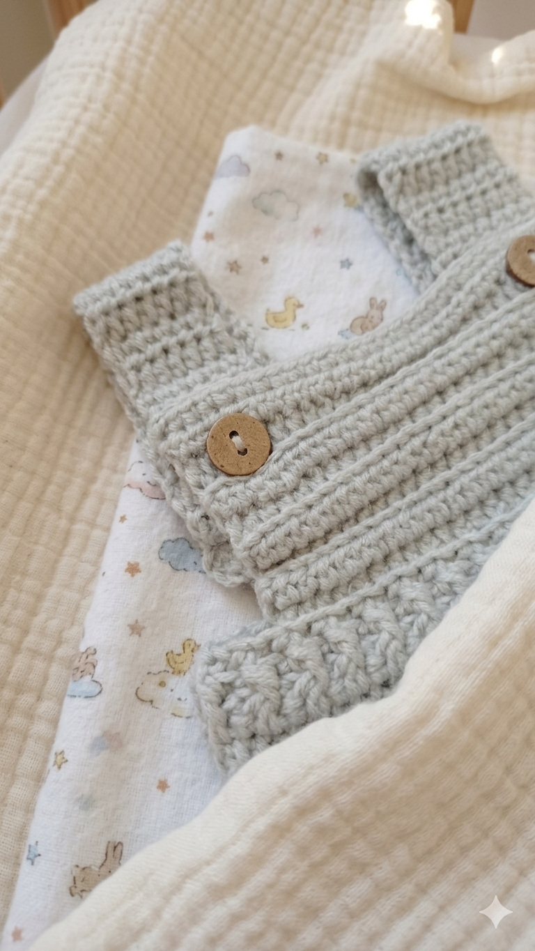 Conjunto a Crochet, para bebé recién nacido, Ranita Bebé.
