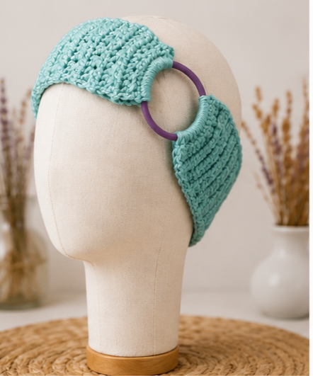 Diadema a Crochet con goma elástica, cinta para el pelo