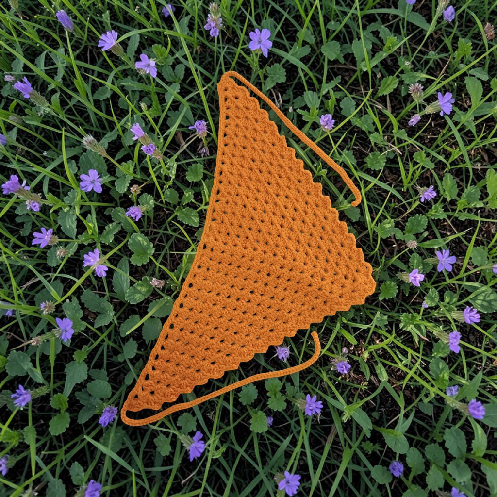 Bandana Triangular a Crochet, Sol de Primavera
