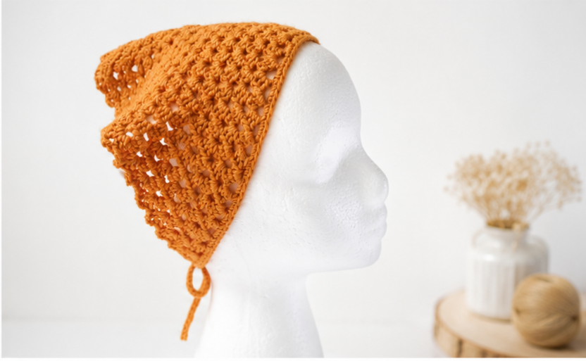 Bandana Triangular a Crochet, Sol de Primavera