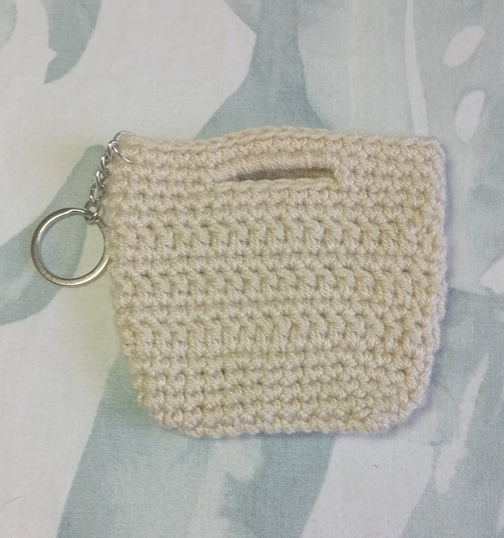 Colgante Decorativo, llavero, cesta, bolsito, tejido a Crochet