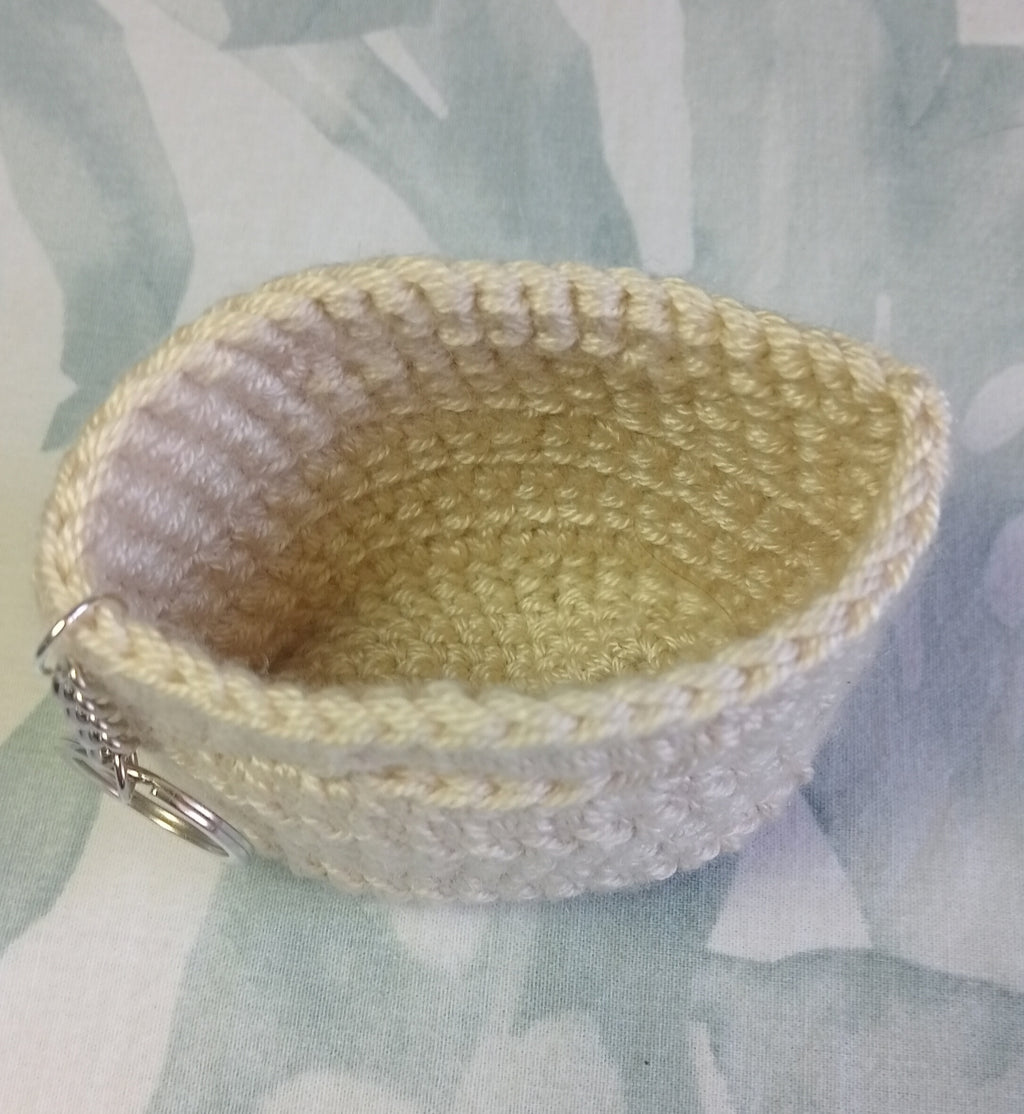Colgante Decorativo, llavero, cesta, bolsito, tejido a Crochet