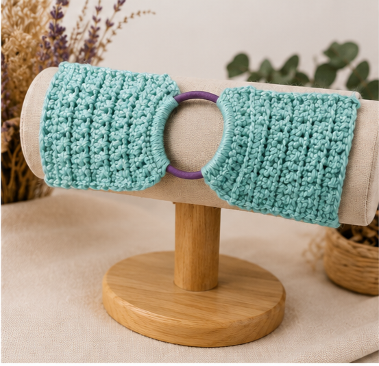 Diadema a Crochet con goma elástica, cinta para el pelo