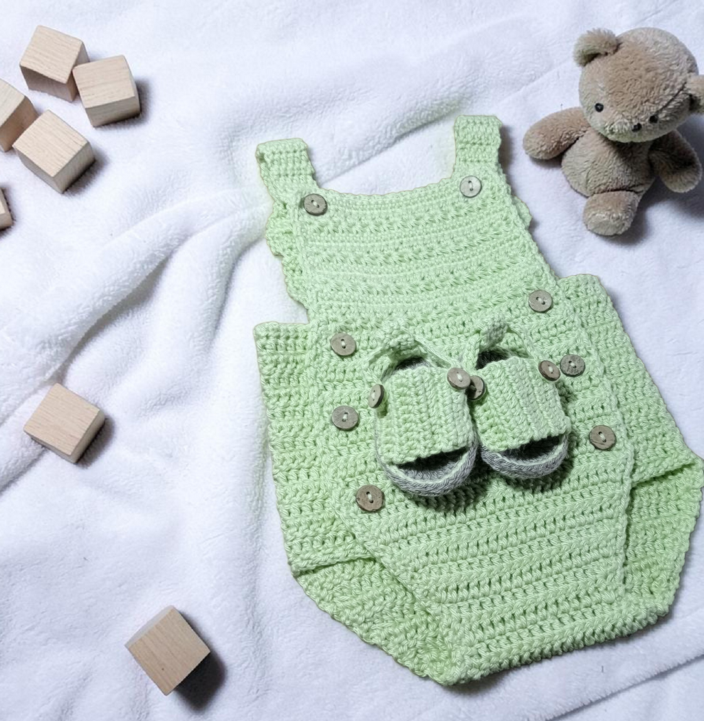 Conjunto a Crochet, para bebé recién nacido, Ranita Bebé.
