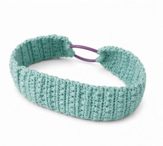 Diadema a Crochet con goma elástica, cinta para el pelo